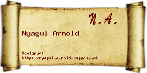 Nyagul Arnold névjegykártya